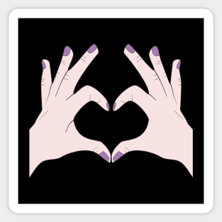 Hands Making Heart Shape Love Sign Language Valentine's Day Sticker